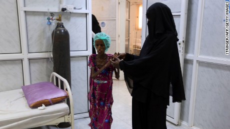 Saida Ahmad Baghili, an 18-year-old Yemeni woman from an impoverished coastal village on the outskirts of the rebel-held Yemeni port city of Hodeidah where malnutrition has hit the population hard.