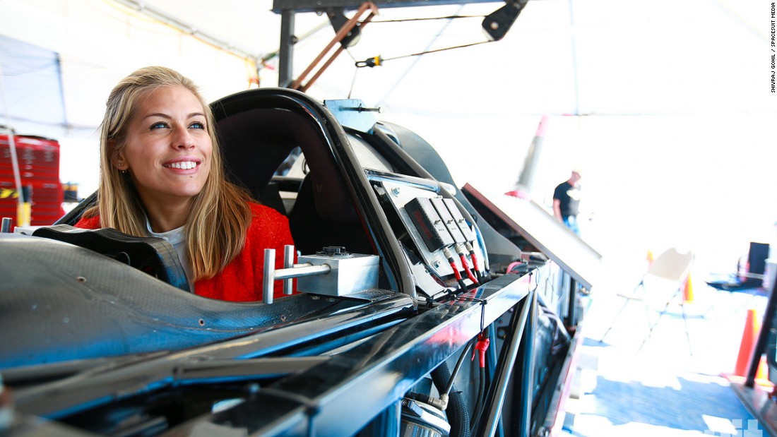 Nicki Shields inside the cockpit of the record-breaking electric car.