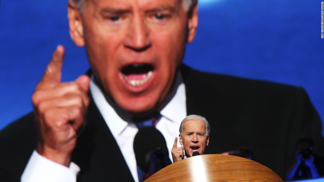 Biden speaks on the final day of the Democratic National Convention in September 2012.