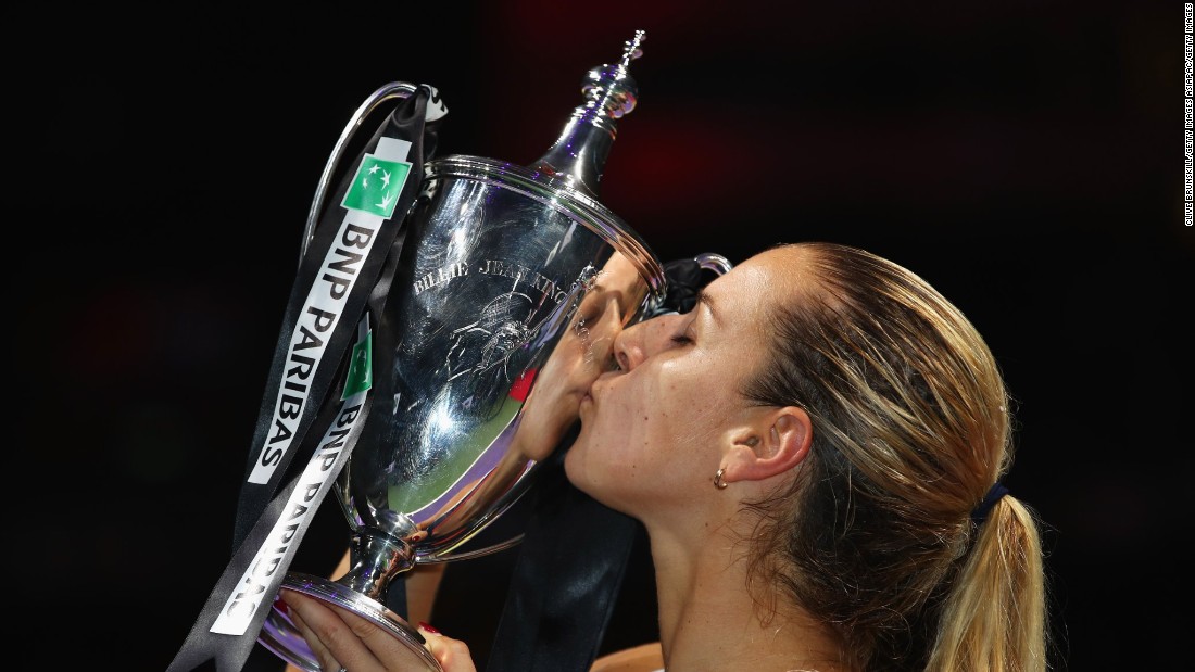 Dominika Cibulkova won the WTA Finals in Singapore, an achievement she called the best of her career.
