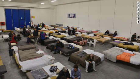 More than 15,000 people are being  housed in temporary shelters following Sunday&#39;s quake