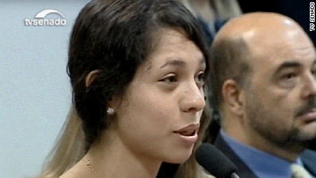 Ana Julia Ribeiro, 16, testified at a legislative assembly.
