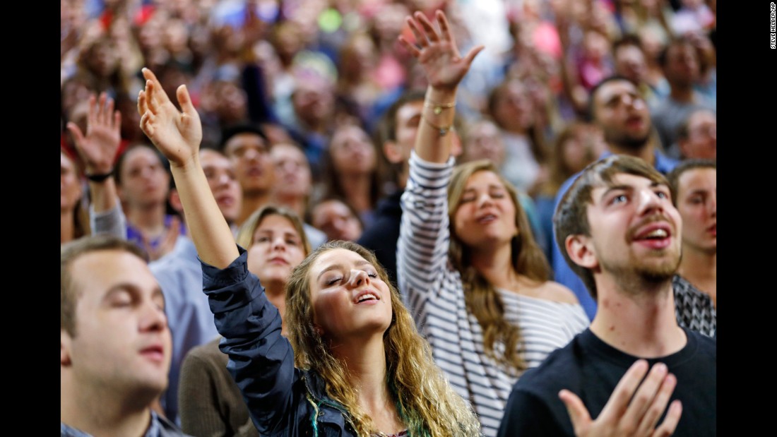 Liberty University students pray before a Sanders speech in Lynchburg, Virginia, on September 14, 2015. Sanders, who &lt;a href=&quot;http://www.cnn.com/2016/09/28/politics/hillary-clinton-bernie-sanders-millenial-election-2016/&quot; target=&quot;_blank&quot;&gt;was popular with many young voters&lt;/a&gt; during the Democratic primaries, &lt;a href=&quot;http://www.cnn.com/2015/09/14/politics/bernie-sanders-liberty-university-speech/&quot; target=&quot;_blank&quot;&gt;staunchly defended abortion rights and same-sex marriage&lt;/a&gt; during his visit to the largest Christian college in the world.