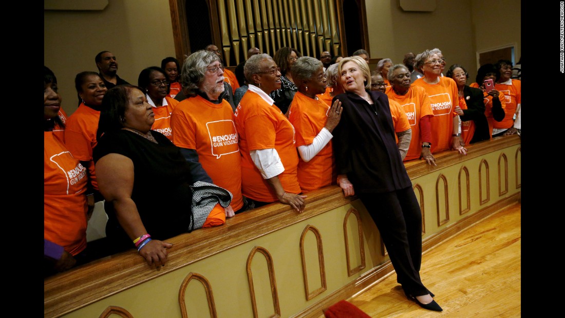 Clinton greets supporters at a town-hall meeting in Florence, South Carolina, on February 25, 2016. Her &lt;a href=&quot;http://www.cnn.com/2016/02/27/politics/south-carolina-primary-highlights/&quot; target=&quot;_blank&quot;&gt;landslide victory in the South Carolina primary&lt;/a&gt; restored her as the undisputed front-runner in the Democratic race.