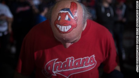 Chief Wahoo has been sidelined. Redskins, you&#39;re up. 