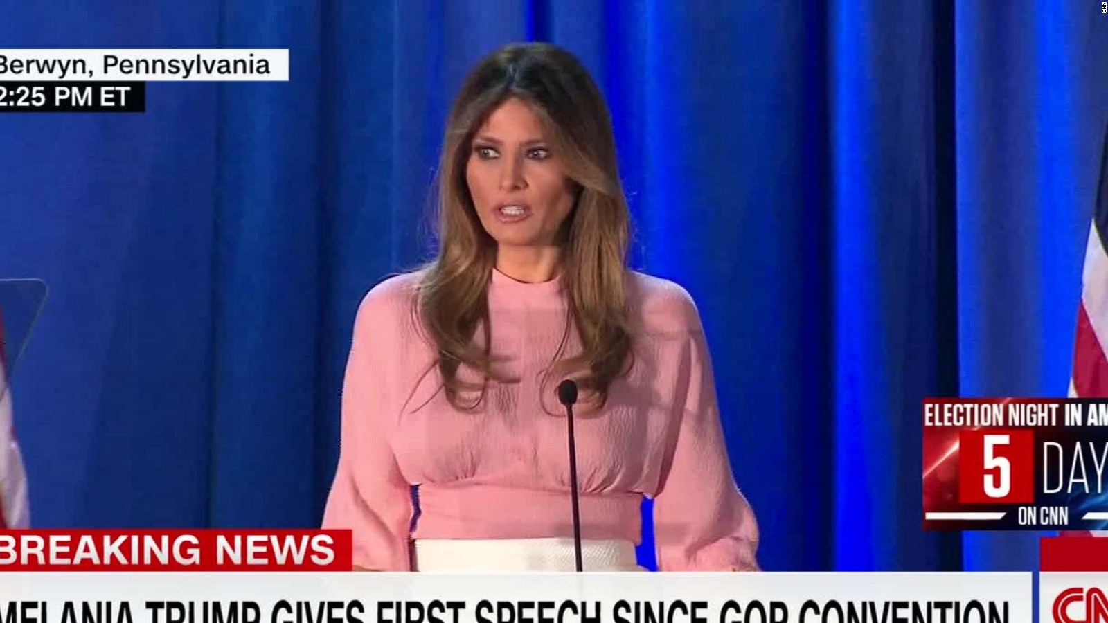 Melania Trump Delivers First Speech Since RNC - CNN Video