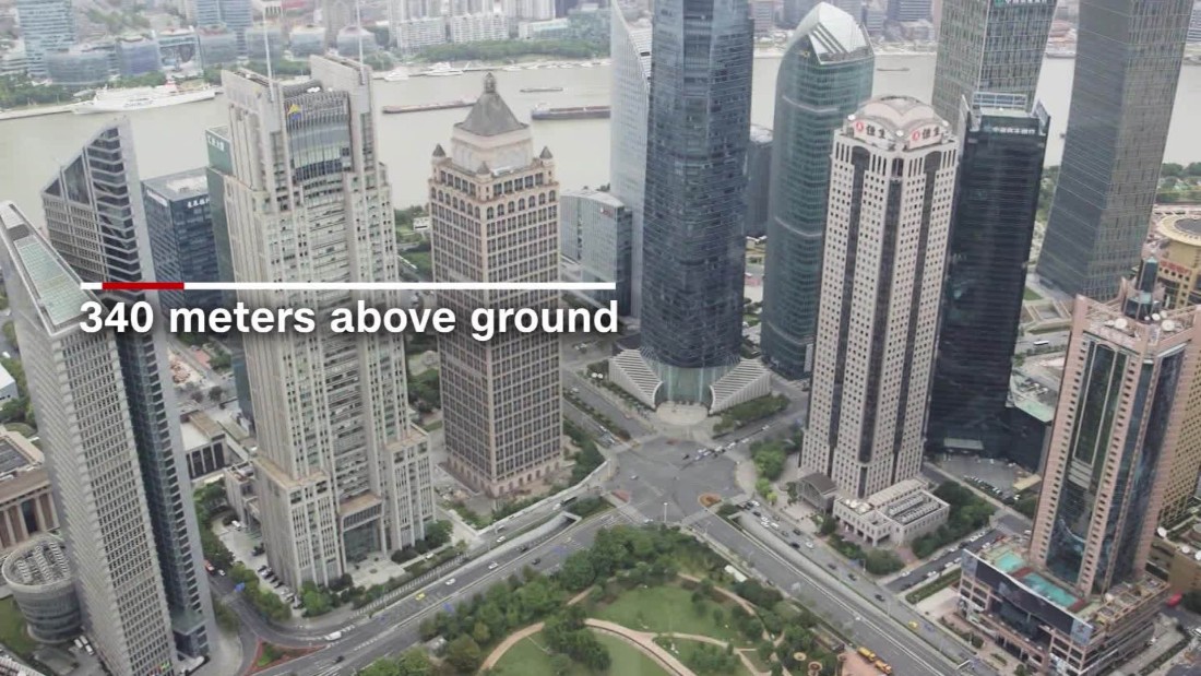 Shanghai Skywalk 340 Meters Up And No Handrail Cnn Video