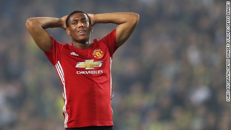 Anthony Martial and his United teammates endured a frustrating night in Istanbul.