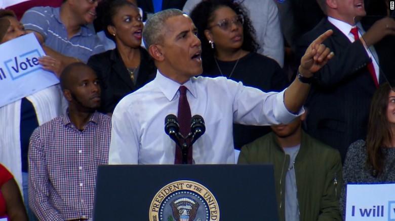 Obama calms supporters when Trump protester appears - CNN Video