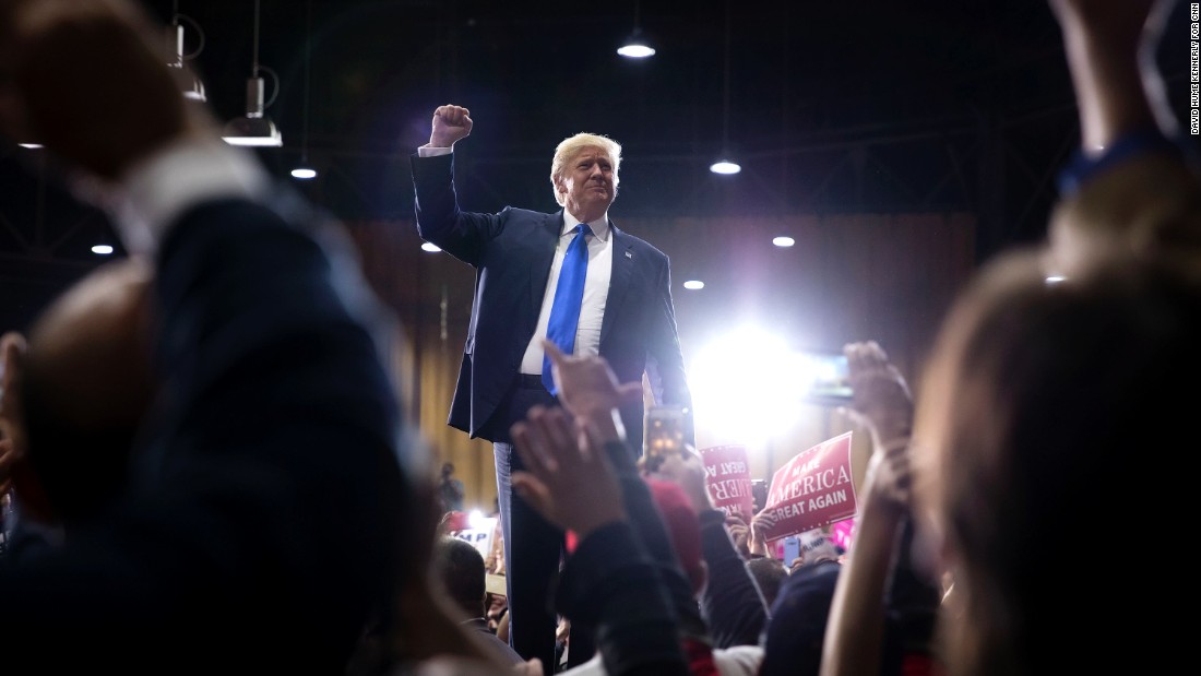 Trump attends a rally in Denver on November 5.