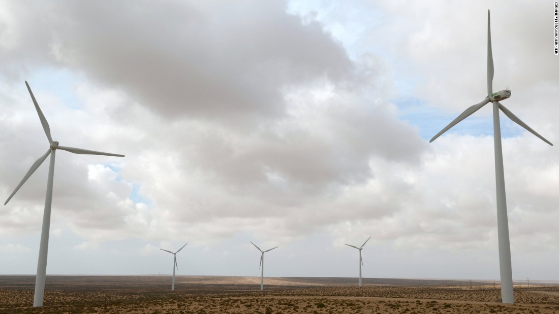 The renewable wind energy sector is bolstering the manufacturing sector. Seventy percent of the spare parts for the turbines at Tarfaya (pictured) are constructed locally.