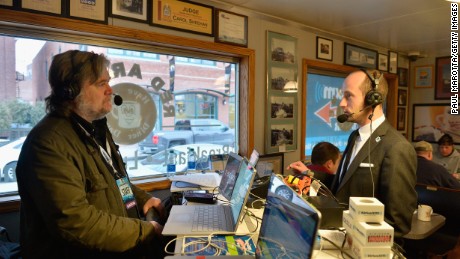 Miller was interviewed by Steve Bannon during his coverage of the 2016 New Hampshire primary.