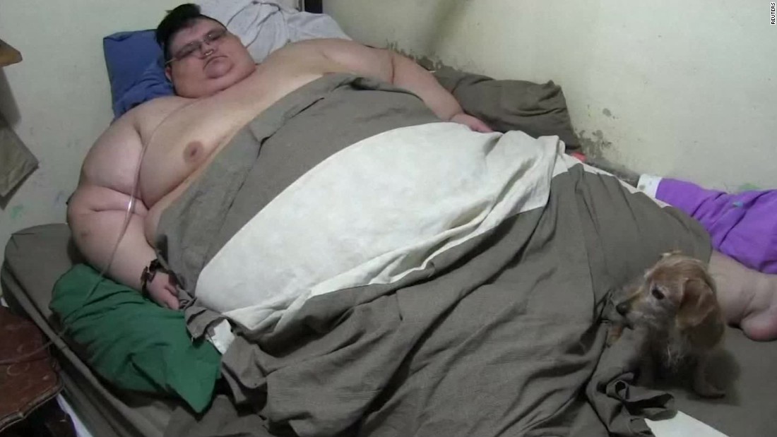 500 kg man leaves bed after six years