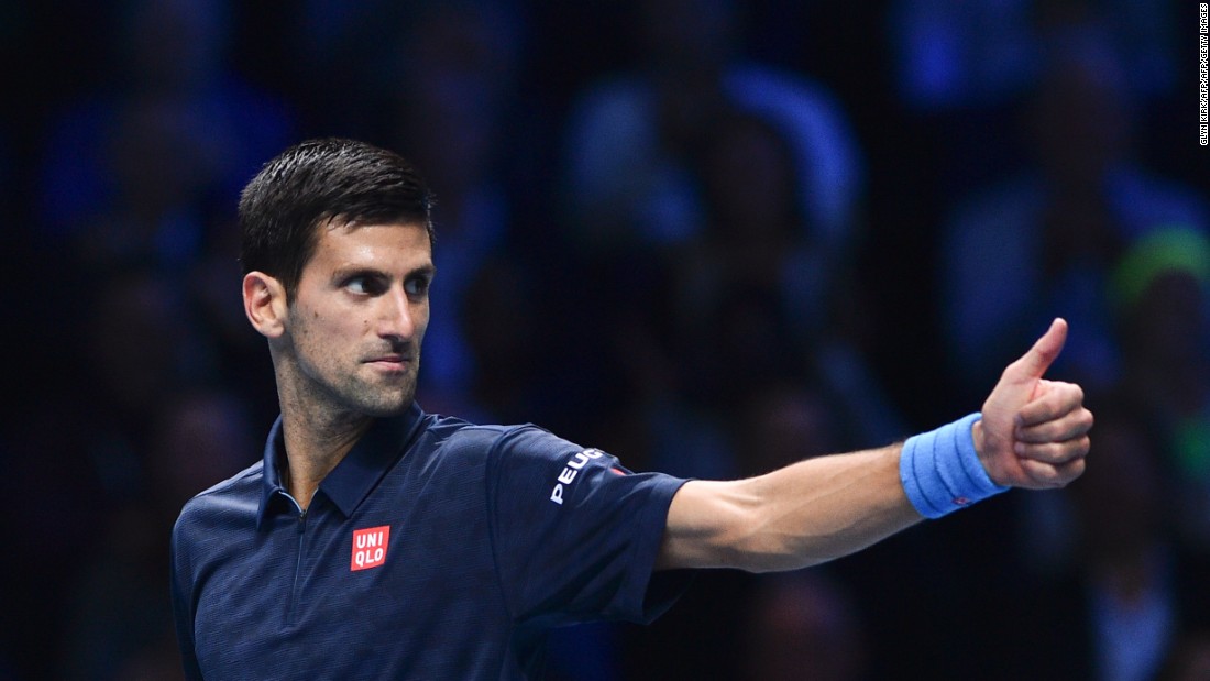 Five-time ATP Finals champion Novak Djokovic needed just 69 minutes to beat Belgium&#39;s David Goffin in an error-strewn affair at London&#39;s 02 Arena.