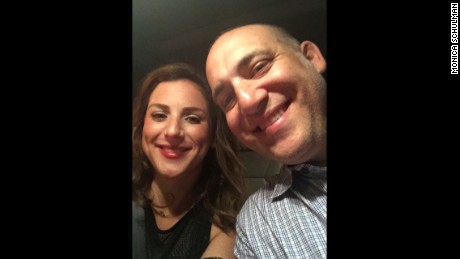 Monica Schulman with her husband, Jeremy, recently enjoying a night out together. 