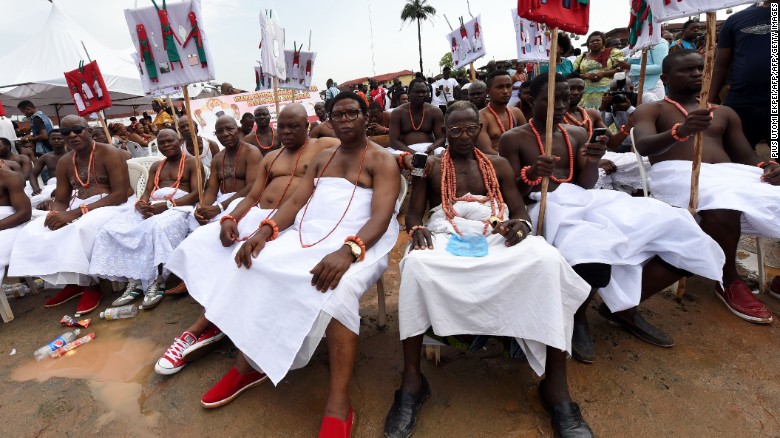 Royalist supporters look on during the coronation ceremony.