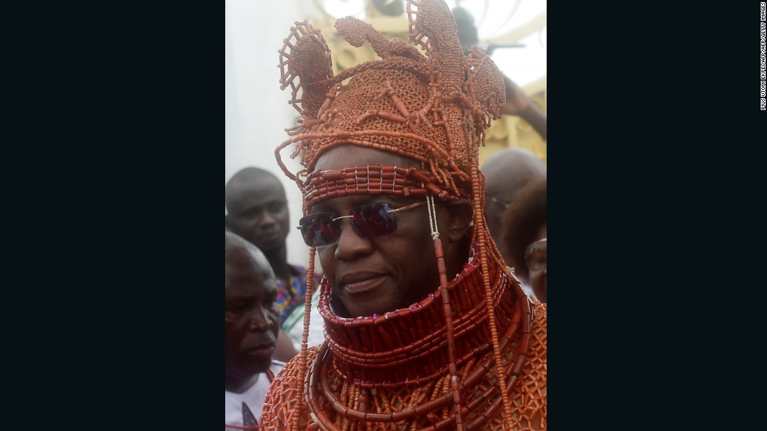 Oba Ewuare II the newly crowned 40th Monarch of the Benin kingdom.