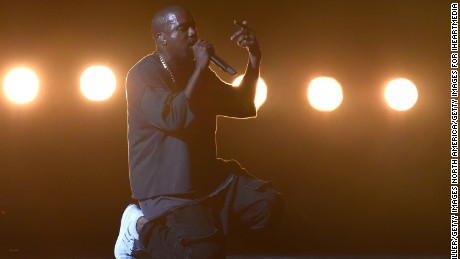 LAS VEGAS, NV - SEPTEMBER 18:  Rapper Kanye West performs at the 2015 iHeartRadio Music Festival at MGM Grand Garden Arena on September 18, 2015 in Las Vegas, Nevada.  (Photo by Ethan Miller/Getty Images for iHeartMedia)