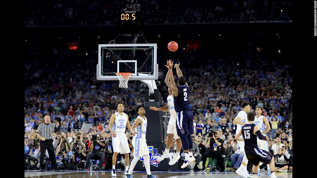 Villanova&#39;s Kris Jenkins shoots a buzzer-beating 3-pointer to win &lt;a href=&quot;http://www.cnn.com/2016/04/05/sport/gallery/ncaa-mens-basketball-championship/index.html&quot; target=&quot;_blank&quot;&gt;the NCAA Tournament final&lt;/a&gt; on Monday, April 4. The Wildcats defeated North Carolina 77-74 for their first national title since 1985.