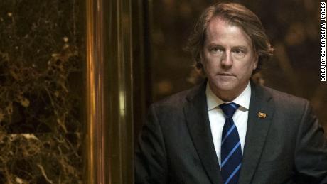 Don McGahn, general counsel for the Trump transition team, gets into an elevator in the lobby at Trump Tower, November 15, in New York City. President-elect Donald Trump is in the process of choosing his presidential cabinet as he transitions from a candidate to the president-elect. 