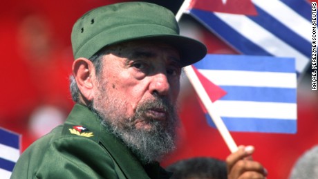 Cuban President Fidel Castro during the May Day celebration in 2004. 
