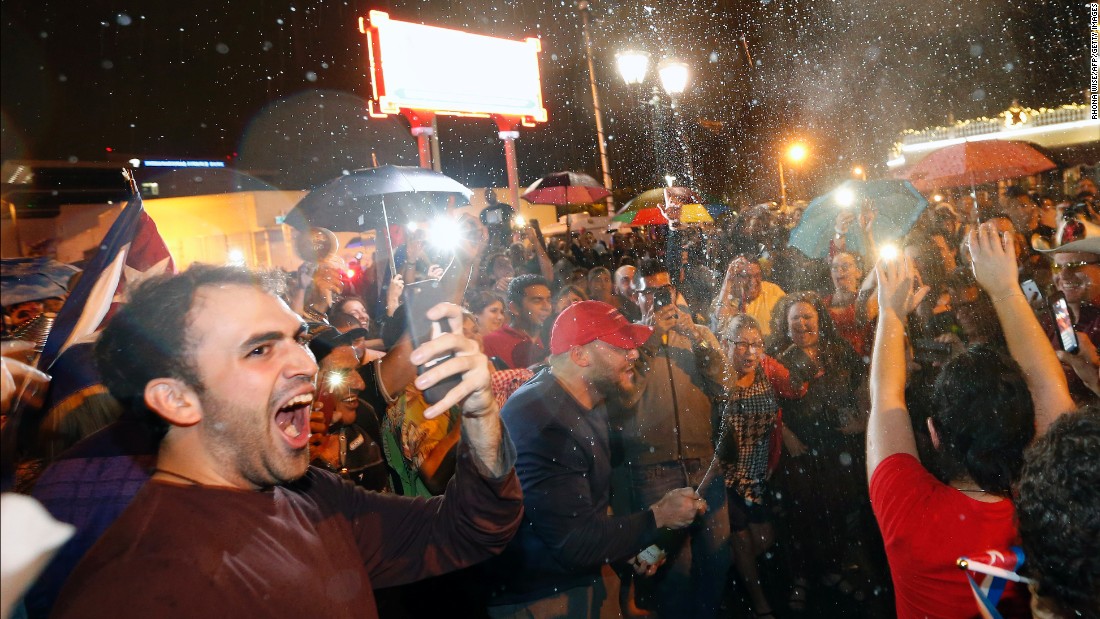 Celebrations continue into the early morning November 26 in Miami&#39;s Little Havana neighborhood. Few who came to the United States in the late &#39;50s and early &#39;60s  believed Castro would hang on to power for so long, only ceding the presidency to his brother Raul in recent years.