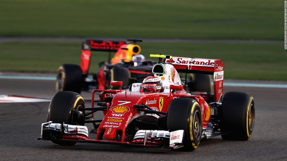 Ferrari&#39;s Kimi Raikkonen finished sixth behind Red Bull&#39;s Daniel Ricciardo.