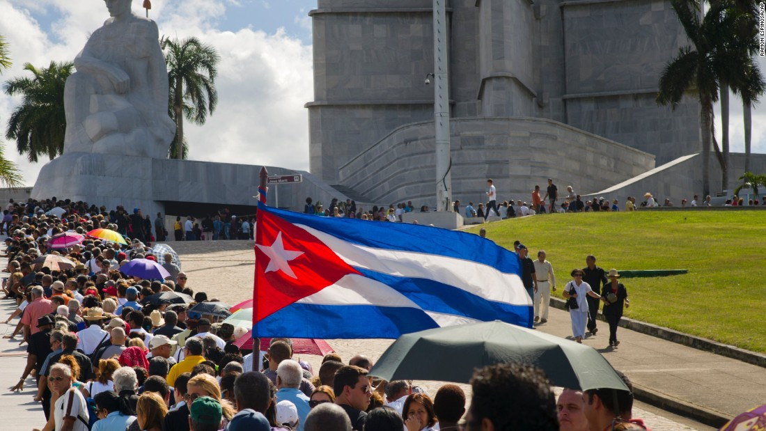 Thousands wait in line at Revolution Square on November 28. 