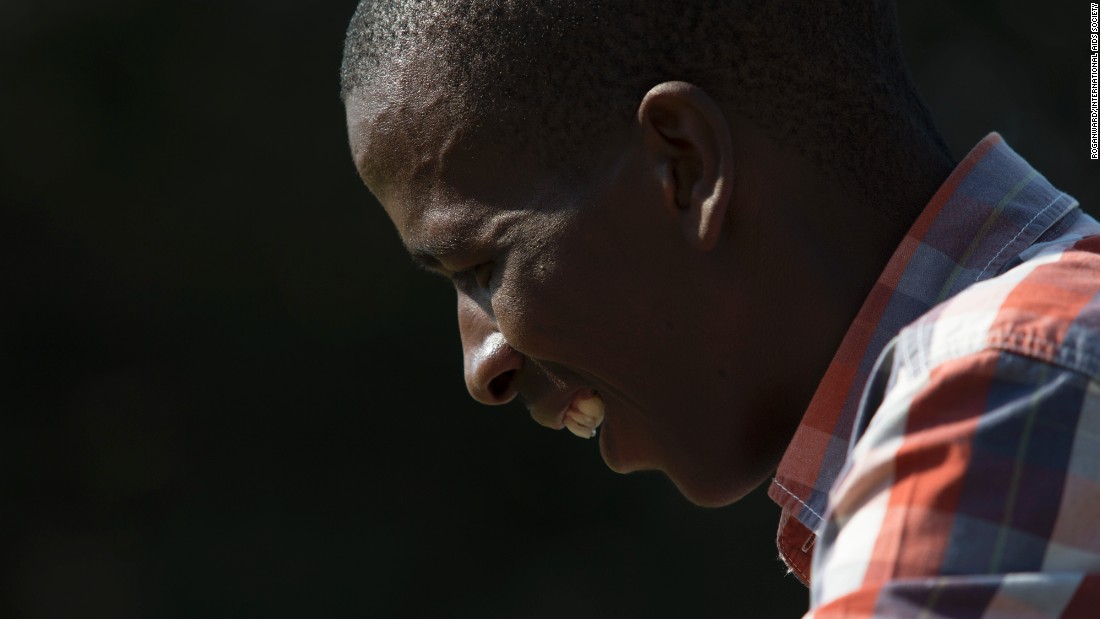 Nhlanhla Phewa, a former clinic attendee, volunteers at the summer camp.