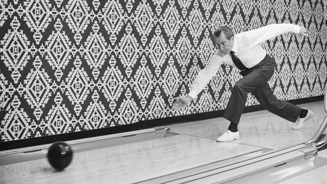 Richard Nixon, the 37th president, enjoyed bowling so much that he and his wife had a &lt;a href=&quot;http://www.whitehousemuseum.org/floor0/bowling-alley.htm&quot; target=&quot;_blank&quot;&gt;one-lane bowling alley&lt;/a&gt; constructed in the White House.