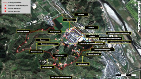 Overview of North Korean prison camp No. 25, image taken in September 2015.