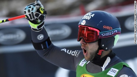 France&#39;s Mathieu Faivre was securing his maiden World Cup victory in the giant slalom at Val d&#39;Isere.