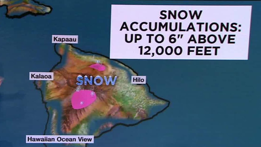 Hawaiian peaks could get 6 inches of snow CNN Video