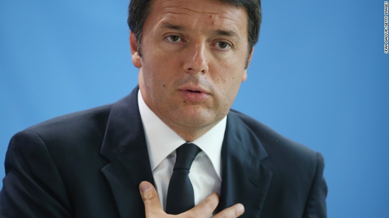 Berluconi reportedly met Matteo Renzi, pictured, for talks on Sunday night.