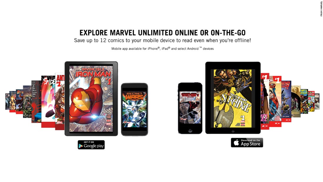 &lt;strong&gt;Marvel Unlimited: &lt;/strong&gt;For $9.99 a month or $69 a year, members can enjoy thousands of comics. Visit marvelunlimited.com to get started. You will need to sign in with Facebook or Google, or make a new account.