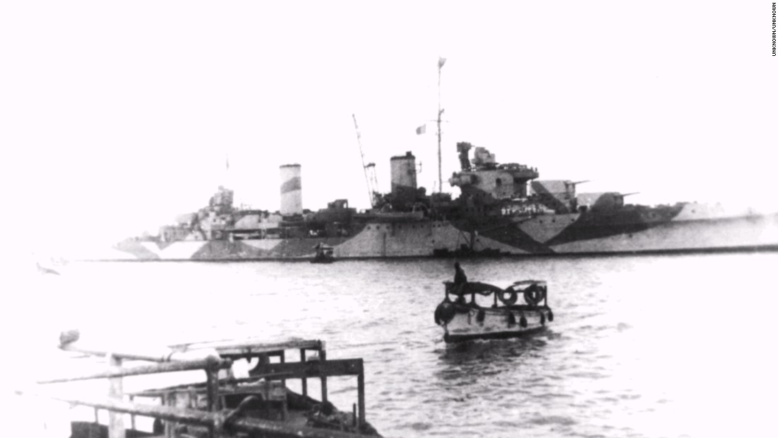 The HMAS Perth, a Royal Australian Navy light cruiser was sunk in the Battle of the Sunda Strait on March 1, 1942.