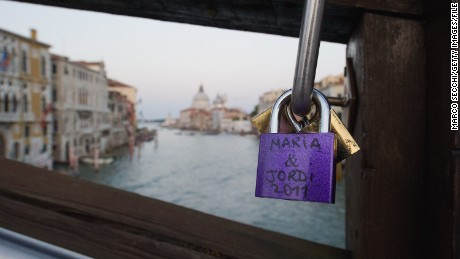 Paris may be famous for its love locks, but they can be seen all over the world. In Venice, Italy, Ponte dell&#39;Accademia also shows the trend. 