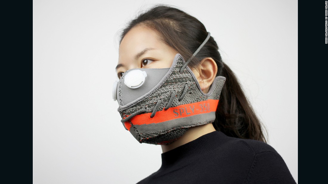 sneakers into pollution masks 