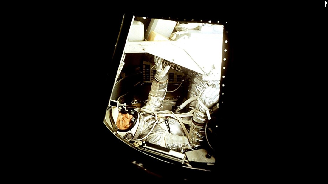 Glenn prepares for the Mercury-Atlas 6 flight. He would becomes the third American in space.