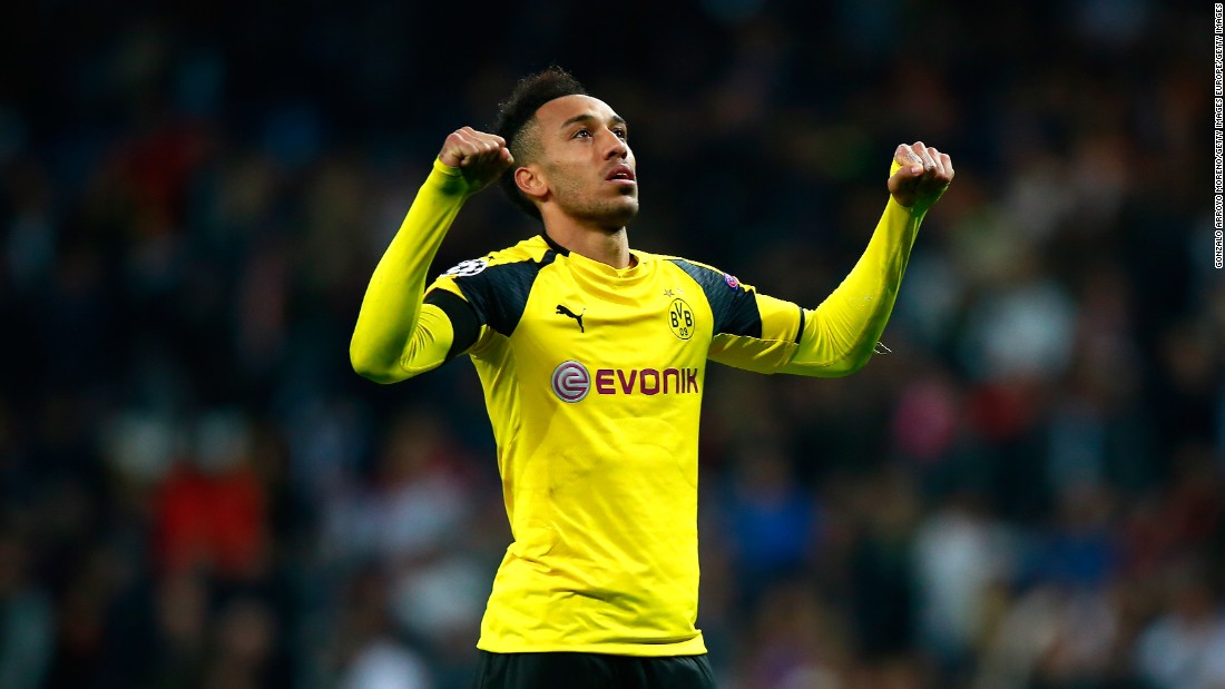 Pierre-Emerick Aubameyang just can&#39;t stop scoring goals at the moment ... he netted in Wednesday&#39;s 2-2 Champions League draw against Real Madrid, taking the Borussia Dortmund&#39;s striker overall goal tally for the season to 19 in all competitions.