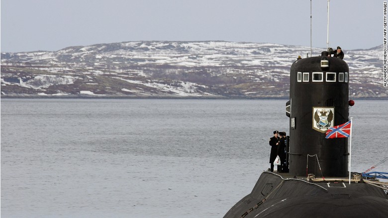 View of Russia's Northern Fleet base in the town of Severomorsk.