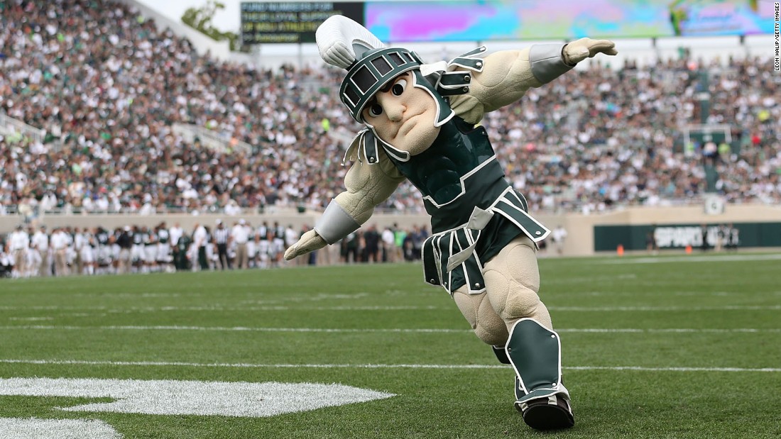 A staple of the sports scene in East Lansing, Michigan, for years, Sparty is always a crowd-pleaser.
