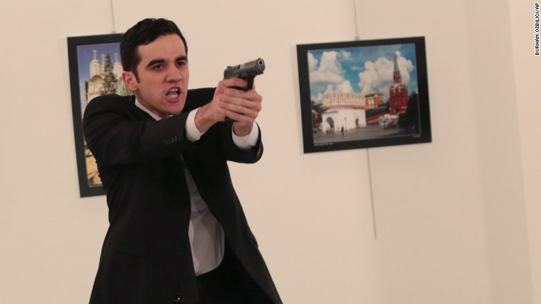 Graphic video: Russian ambassador shot