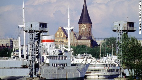 In this file photo, a view of Kaliningrad&#39;s gothic cathedral serves as a reminder of the town&#39;s historical connection to Germany before World War II.