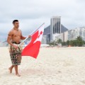 pita taufatofua beach flag