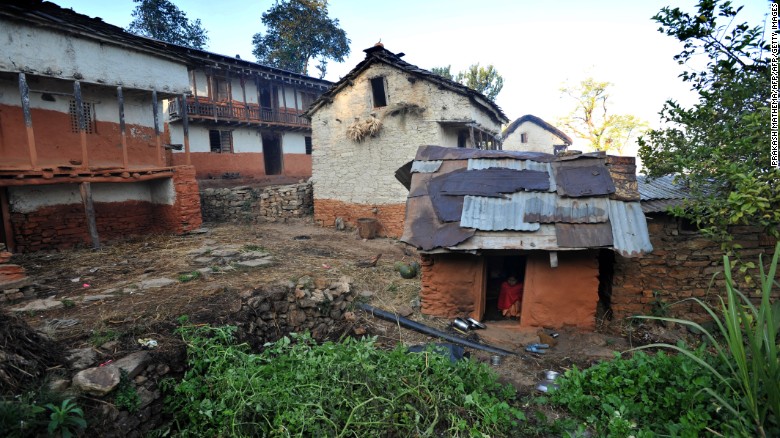 A menstruation hut in the Nepali village of Achham, on November 23, 2011.