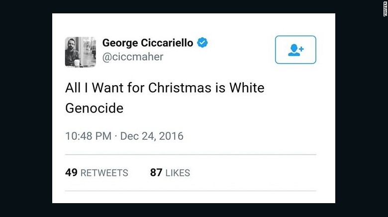 College Professor Wanted White Genocide For Christmas Cnn