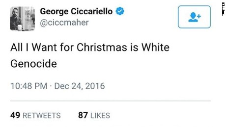 A Drexel University professor is under fire for this tweet, which appeared on his personal account on Christmas Eve.