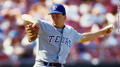 Pitcher John Barfield in action against the Toronto Blue Jays in 1991.