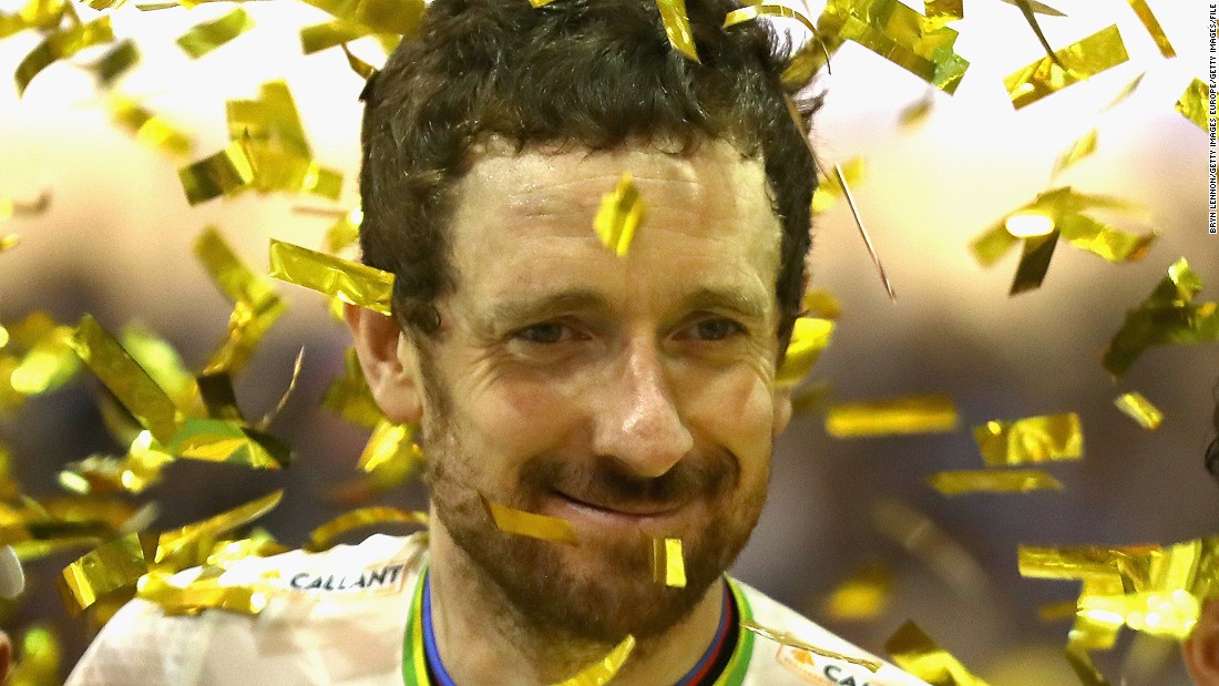 Wiggins celebrates victory after the final day of the 76th Six Days of Gent race at Kuipke Track Velodrome in November 2016.